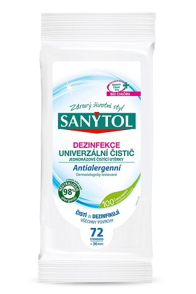 Sanytol dez.čist.ubrousky antialerg,24ks | Čistící, dezinf.prostř., dezodoranty - Dezi. přípravky Sanytol dez.čist.ubrousky antialerg,24ks | Čistící, dezinf.prostř., dezodoranty - Dezi. přípravky